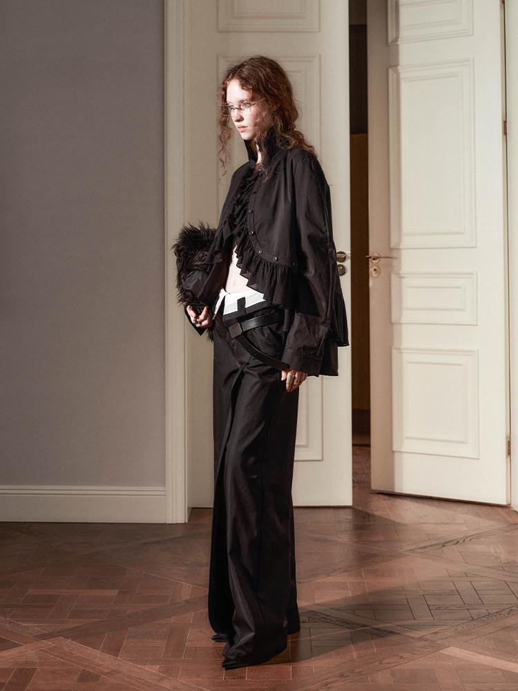 AnnoMundi Colorblock Pleated Foldover Waist Flared Women&