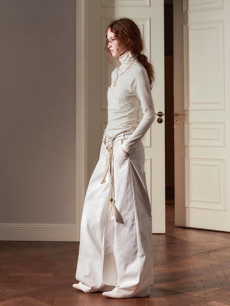 AnnoMundi Colorblock Pleated Foldover Waist Flared Women&