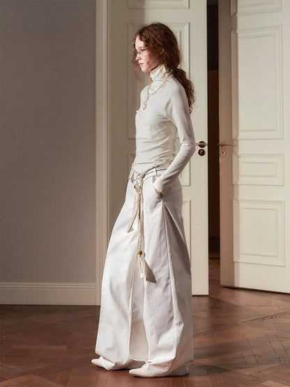 AnnoMundi Colorblock Pleated Foldover Waist Flared Women&