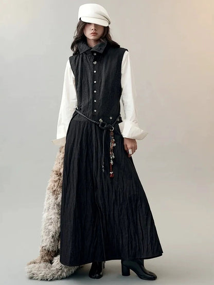 AnnoMundi Constructed Panel Collar Vest Dress Dresses