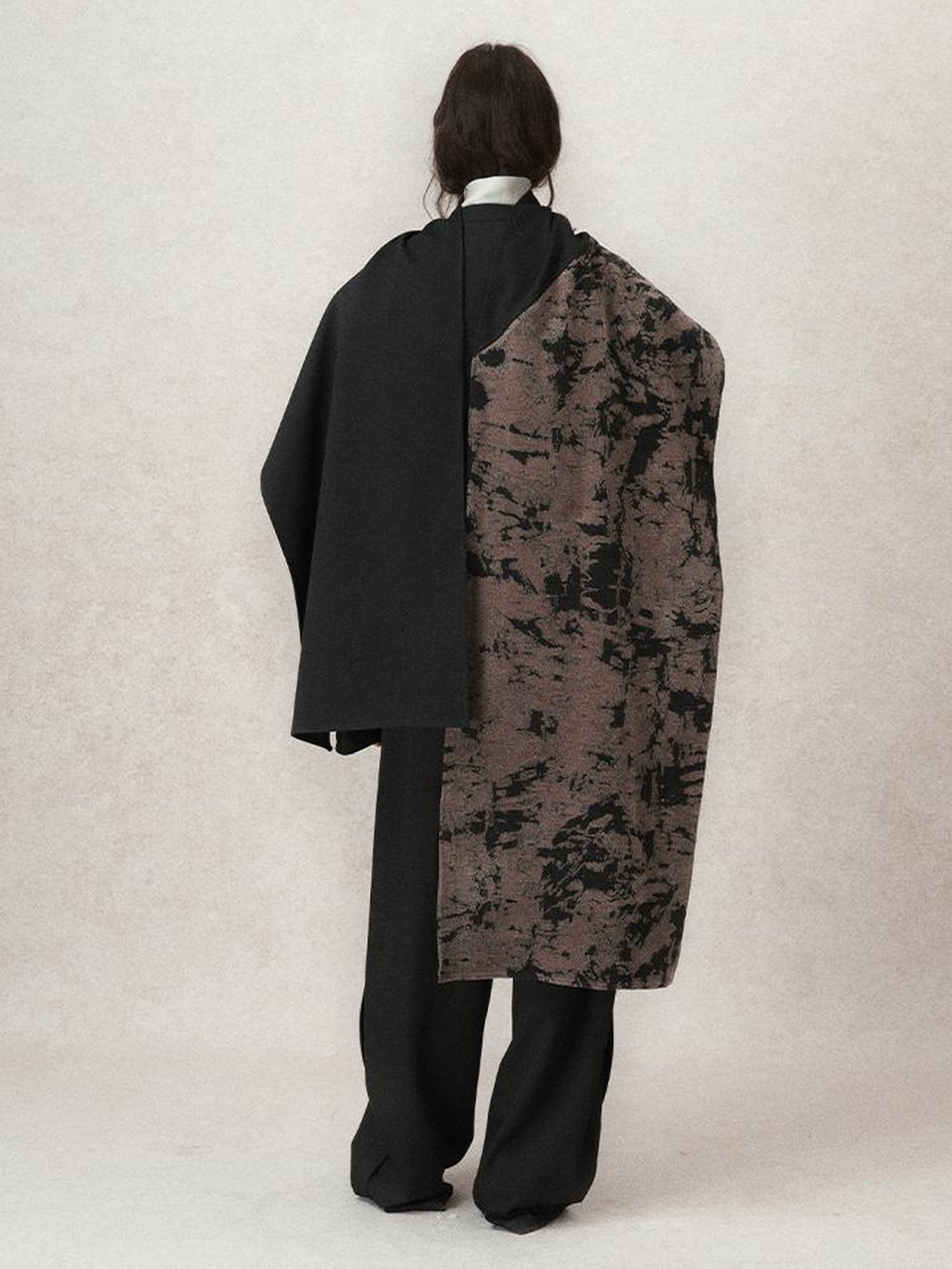 AnnoMundi Contour Shadow Asymmetrical Scarf Blazer