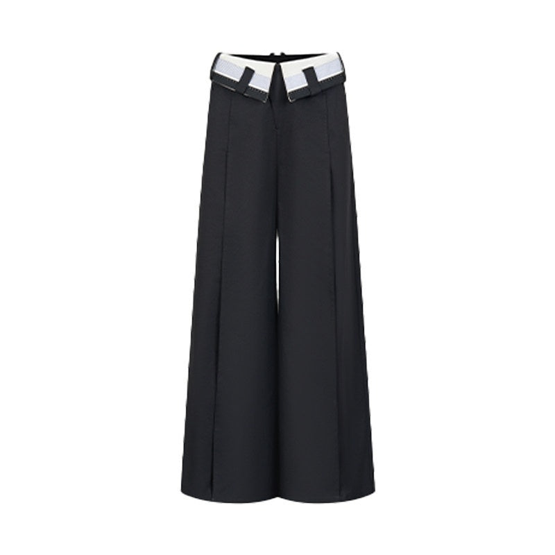 AnnoMundi Colorblock Pleated Foldover Waist Flared Women&