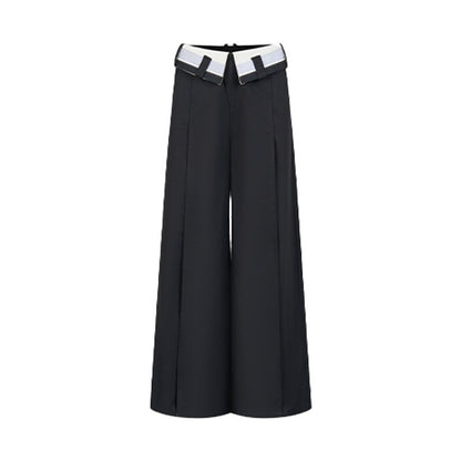 AnnoMundi Colorblock Pleated Foldover Waist Flared Women&