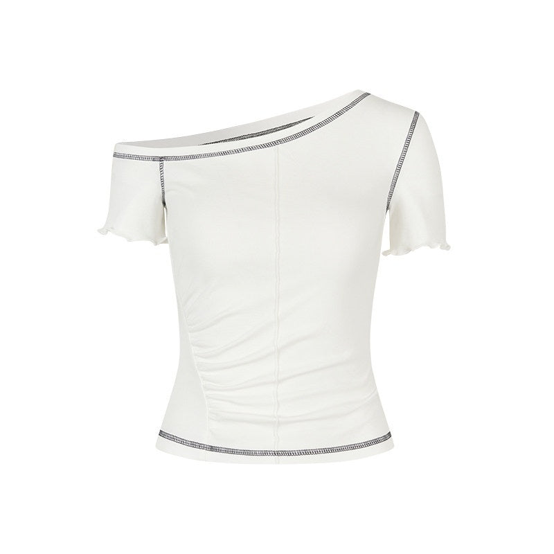 AnnoMundi_Contrast_Stitch_Asymmetric_Shoulder_Floral_Women&