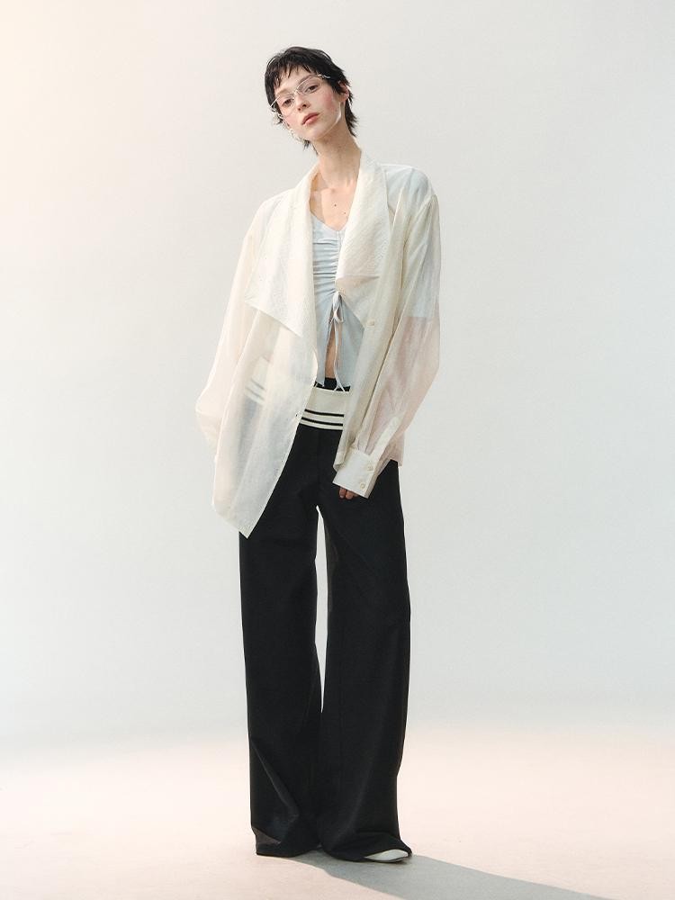 AnnoMundi Cord Knot Foldover Waist Button Detail Women&