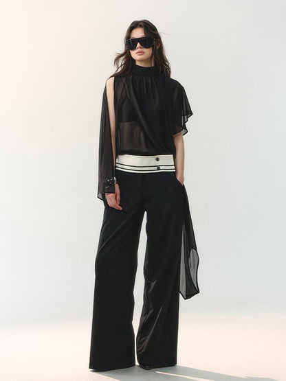 AnnoMundi Cord Knot Foldover Waist Button Detail Women&