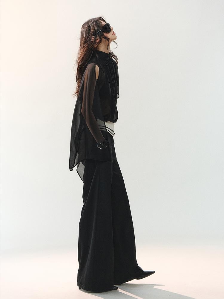 AnnoMundi Cord Knot Foldover Waist Button Detail Women&