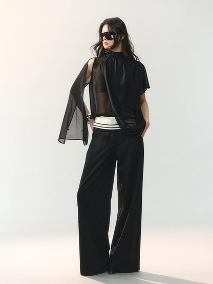 AnnoMundi Cord Knot Foldover Waist Button Detail Women&