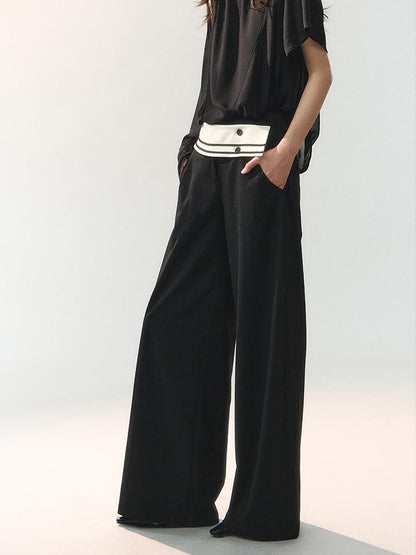 AnnoMundi Cord Knot Foldover Waist Button Detail Women&