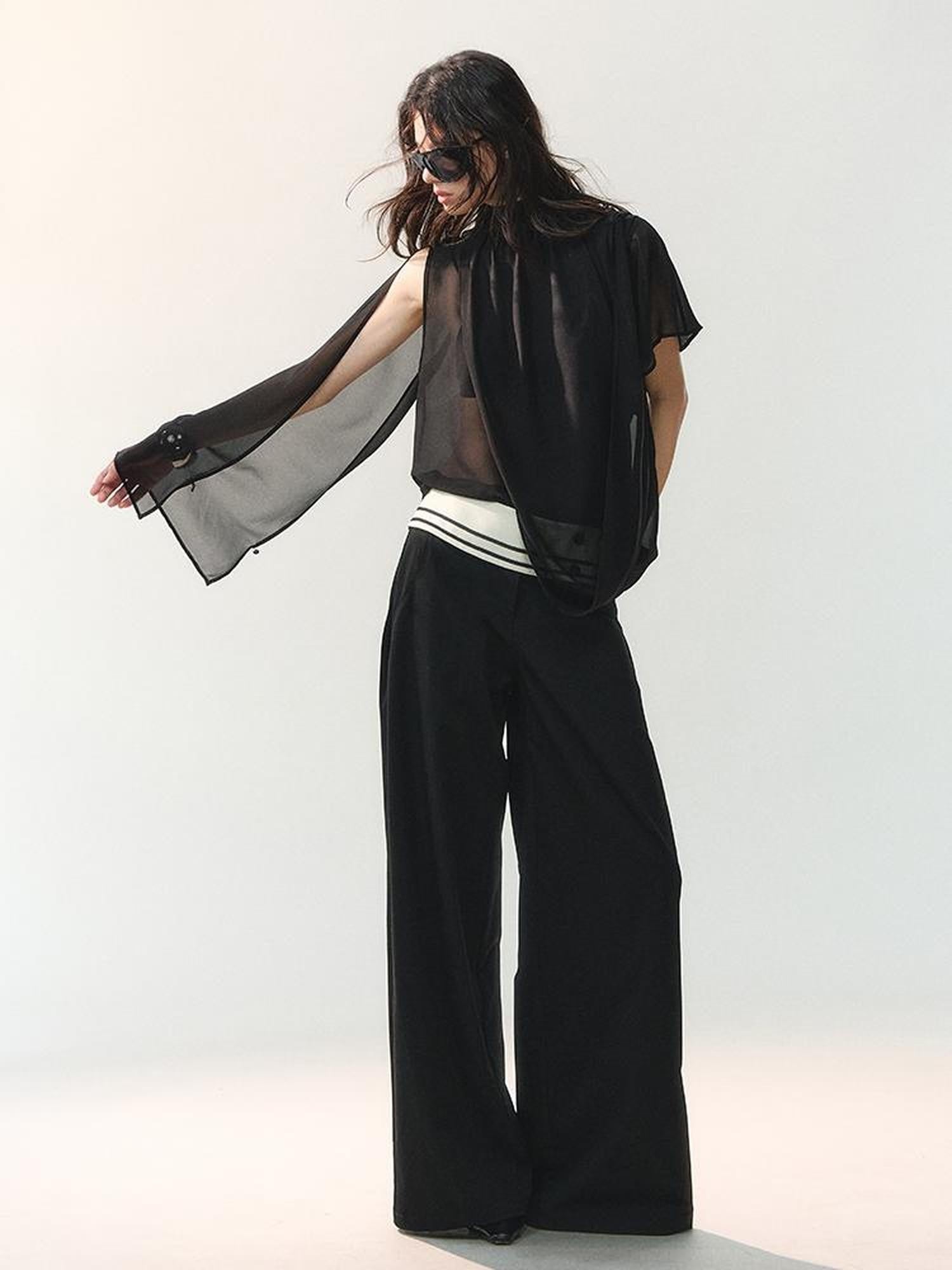 AnnoMundi Cord Knot Foldover Waist Button Detail Women&