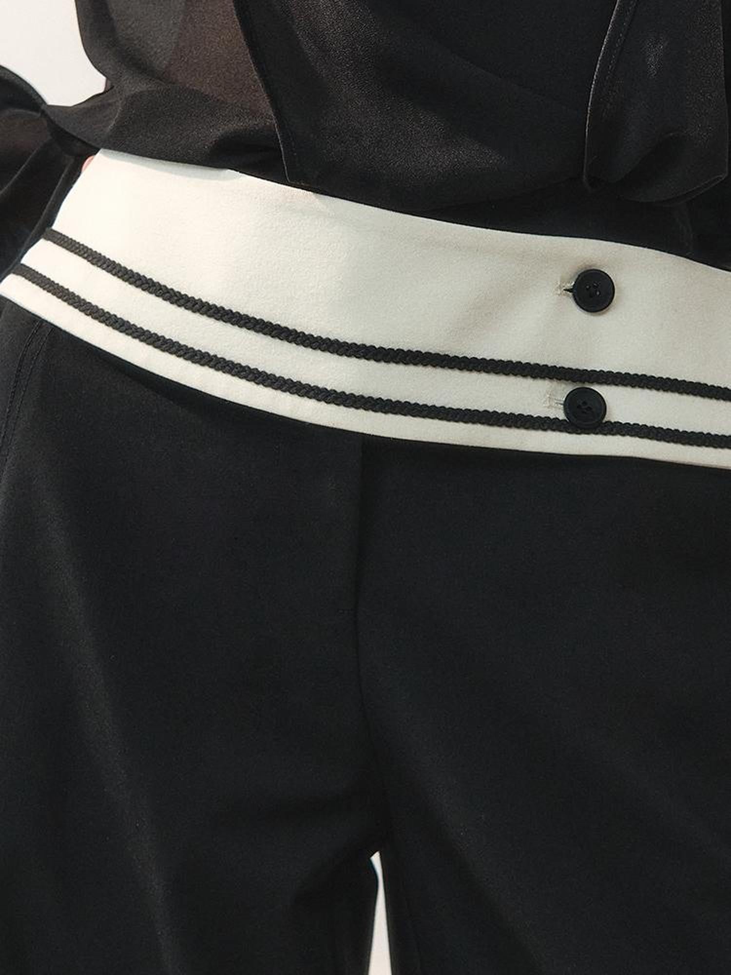 AnnoMundi Cord Knot Foldover Waist Button Detail Women&