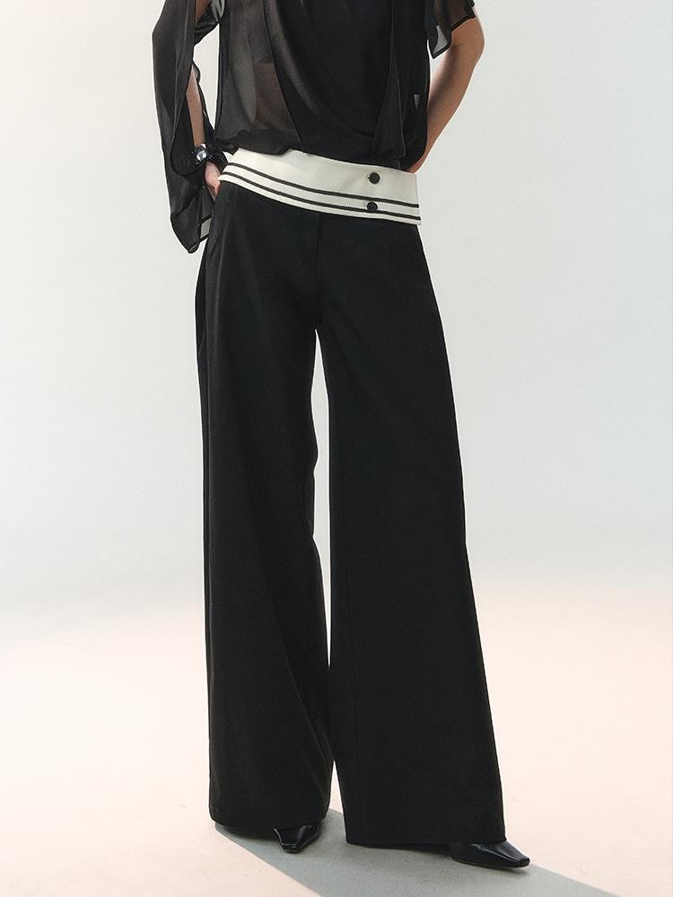 AnnoMundi Cord Knot Foldover Waist Button Detail Women&