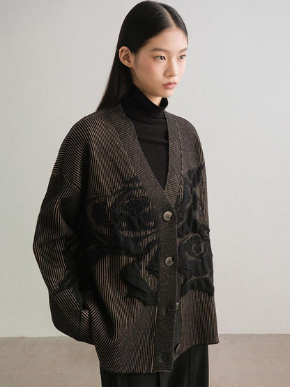 AnnoMundi Cozy Wool Blend Vintage Loose Fit Open Front Women Knit Cardigans