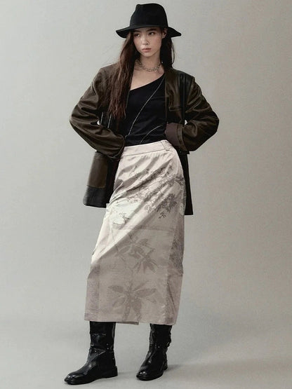 AnnoMundi Cracked Leather Patchwork Blazer Blazer