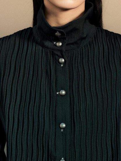 AnnoMundi Crescent Wrinkle Metal Button Shirt