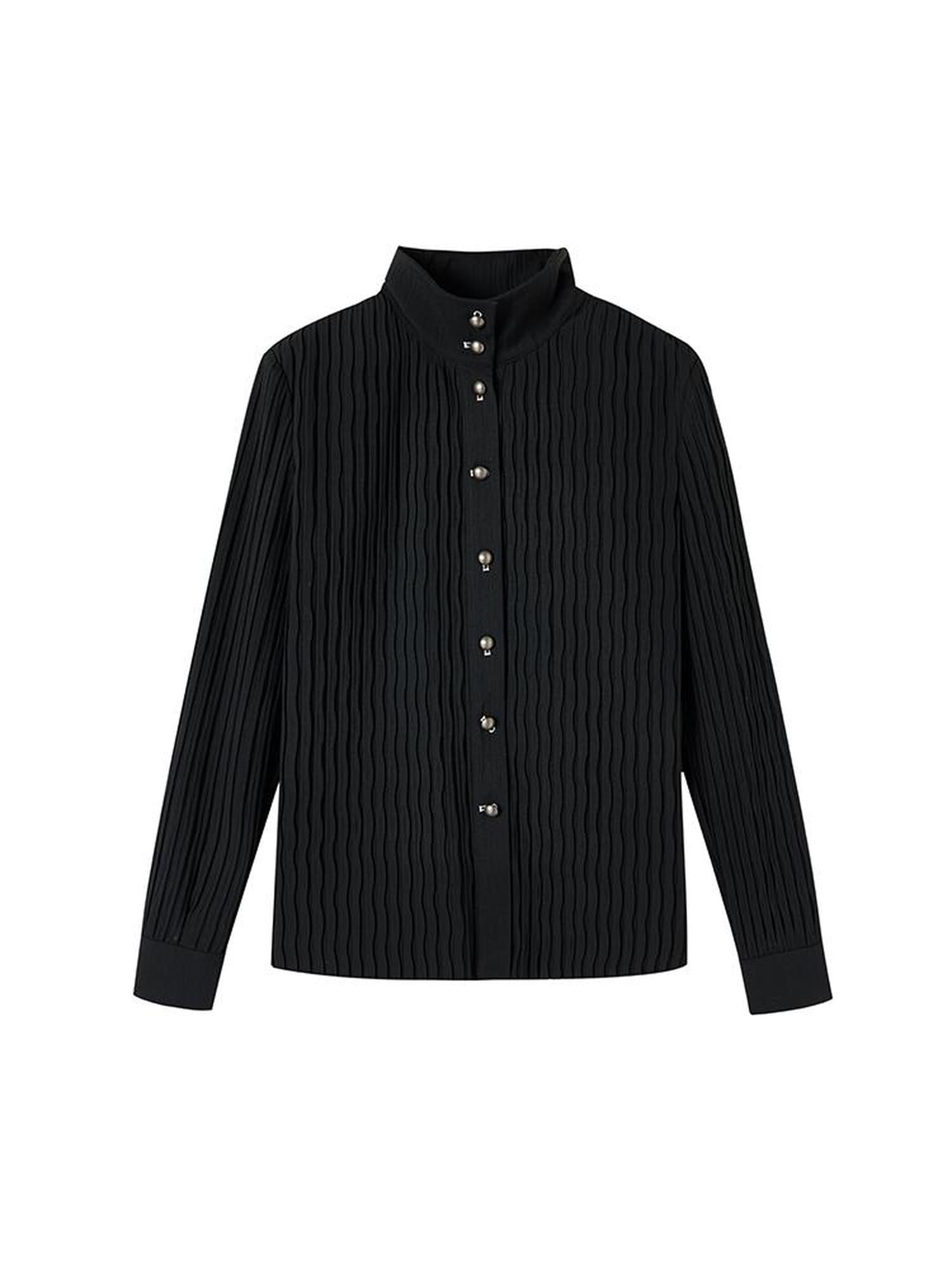 AnnoMundi Crescent Wrinkle Metal Button Shirt