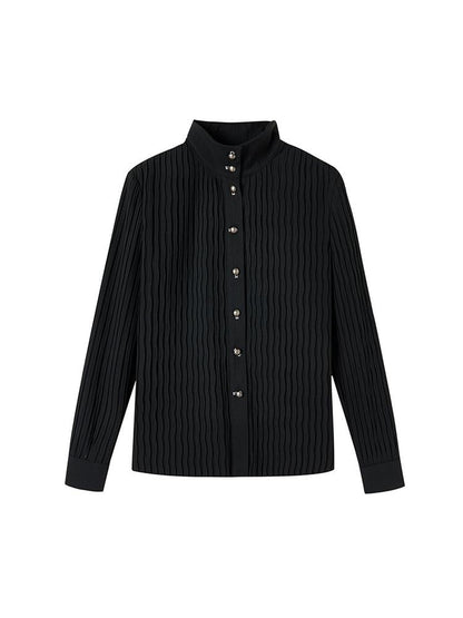 AnnoMundi Crescent Wrinkle Metal Button Shirt