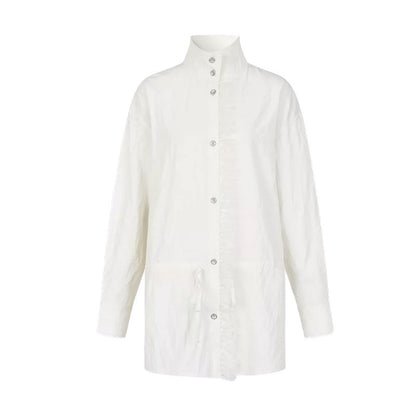 AnnoMundi_Crinkled_Lace_Drawstring_Straight_Stand_Collar_Women&