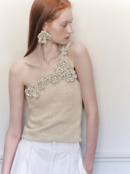 AnnoMundi Crochet Lace High Waisted A Line Shorts