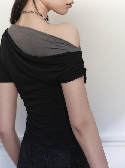 AnnoMundi Cropped Twist Hem Tee