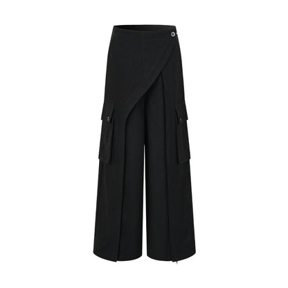 AnnoMundi Cross Layered Panels Zipper Floor Length Women&