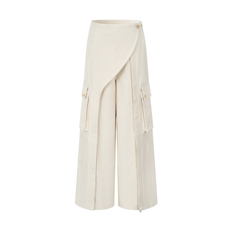 AnnoMundi Cross Layered Panels Zipper Floor Length Women&