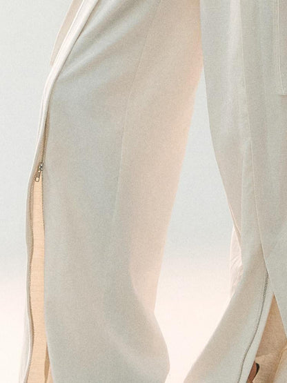 AnnoMundi Cross Layered Panels Zipper Floor Length Women&