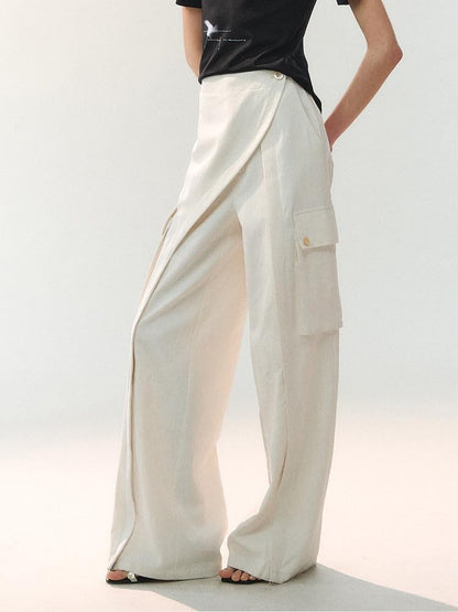 AnnoMundi Cross Layered Panels Zipper Floor Length Women&