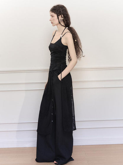 AnnoMundi Crystal Embellished Mesh Camisole Top