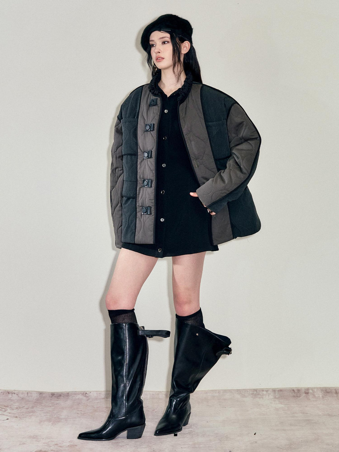 AnnoMundi Curved Stitch Graphene Heated Quilted Jacket