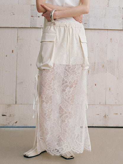 AnnoMundi Cutout Lace 3d Patch Pockets Women&