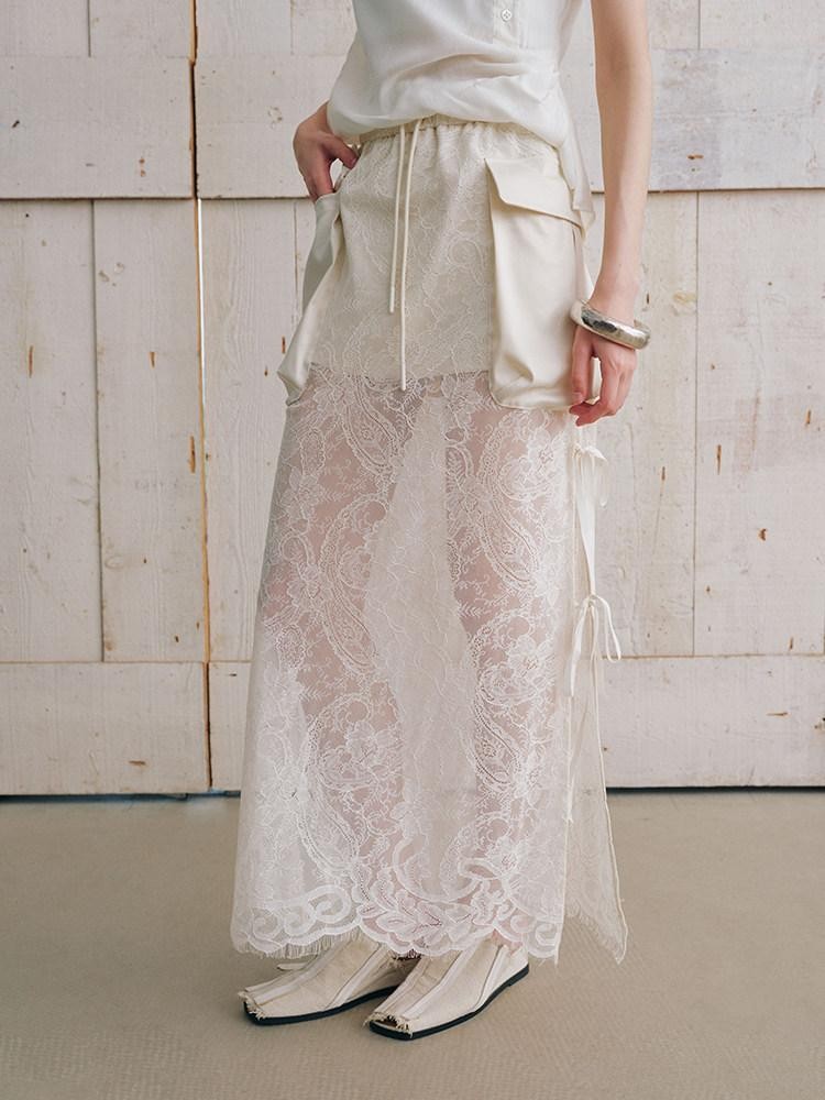 AnnoMundi Cutout Lace 3d Patch Pockets Women&