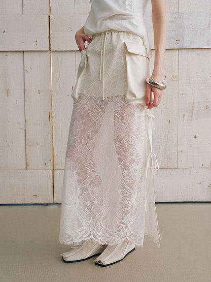 AnnoMundi Cutout Lace 3d Patch Pockets Women&