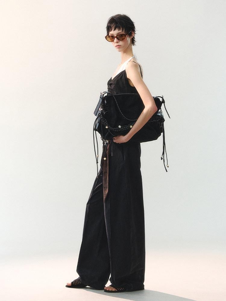 AnnoMundi Dark Night Handmade Vintage Beaded Tote Women&
