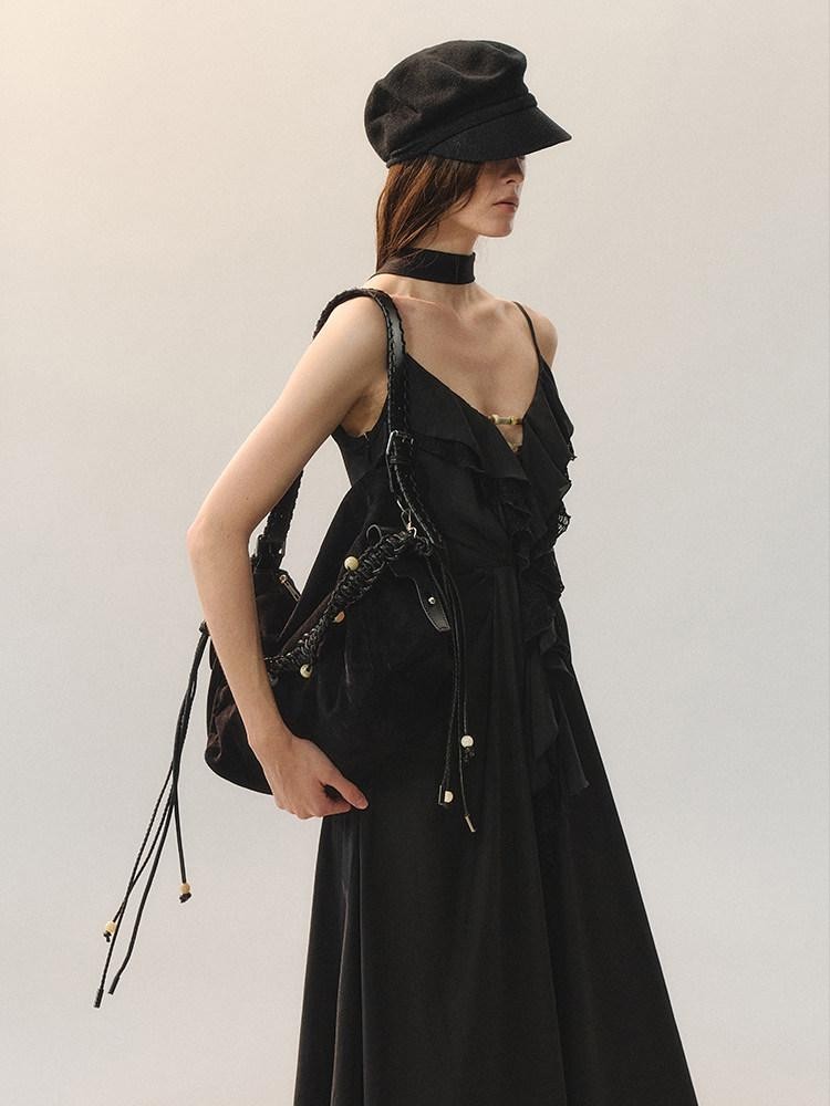 AnnoMundi Dark Night Handmade Vintage Beaded Tote Women&