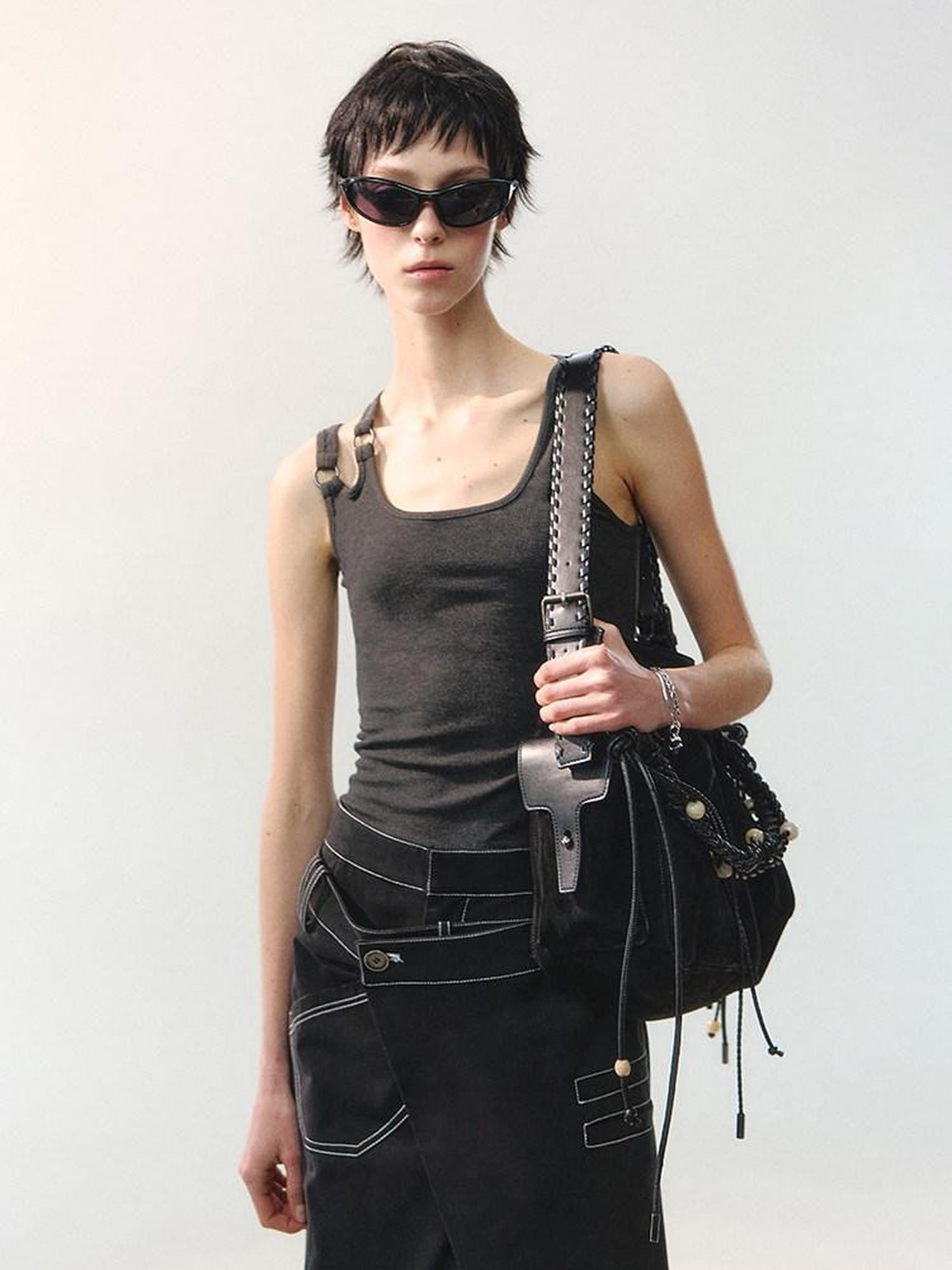 AnnoMundi Dark Night Handmade Vintage Beaded Tote Women&