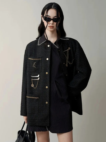 AnnoMundi Deconstructed Asymmetrical Collar Dress V-neck T-shirt Long Sleeve Dresses