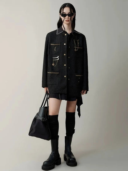 AnnoMundi Deconstructed Asymmetrical Collar Dress V-neck T-shirt Long Sleeve Dresses