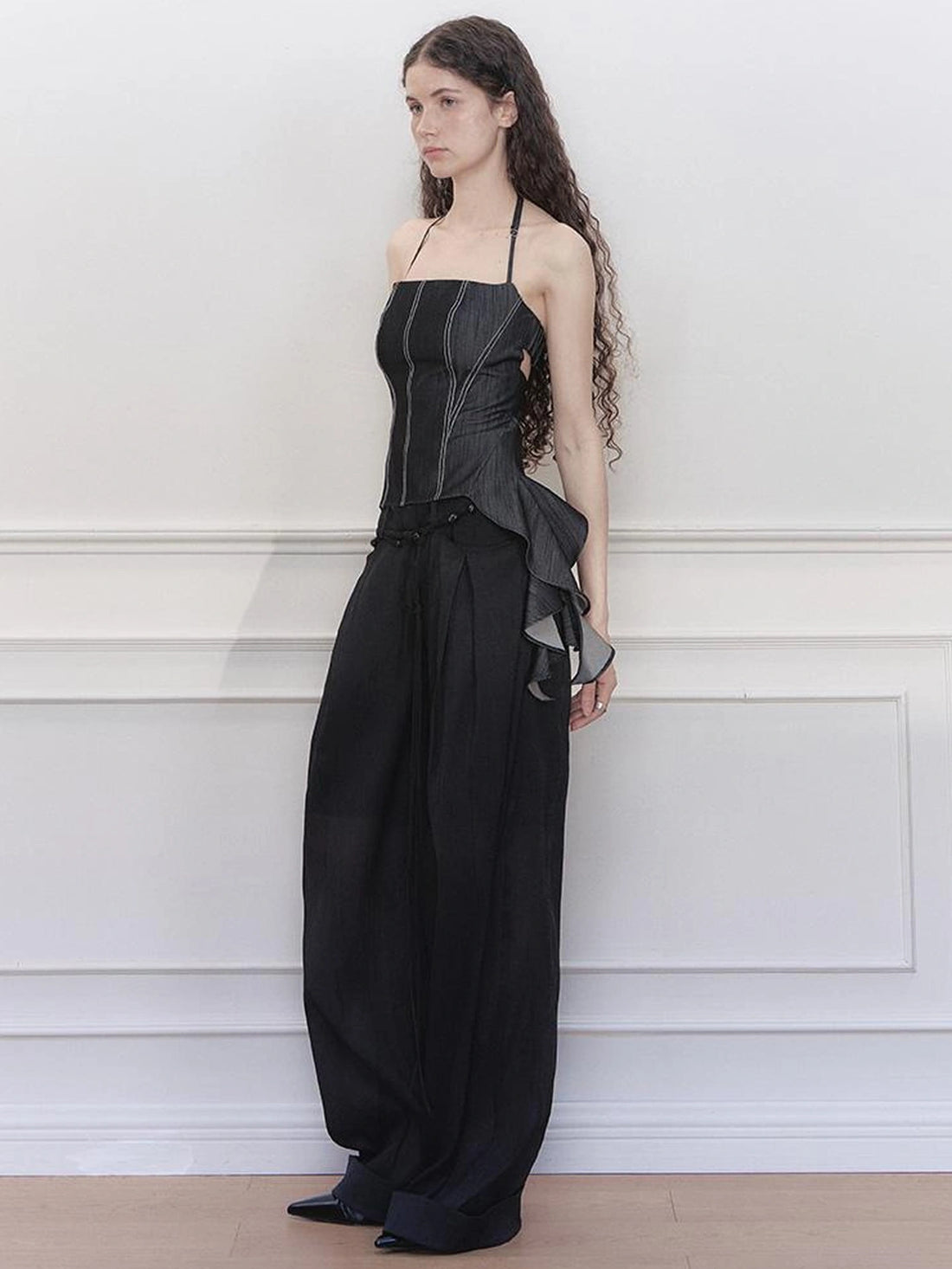 AnnoMundi Deconstructed Color Block Halter Top Tank Top/Camisole