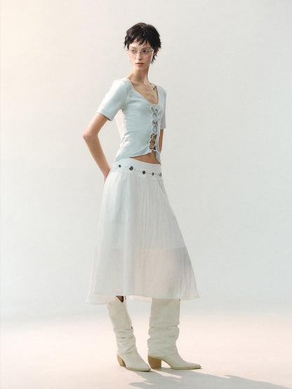 AnnoMundi Deconstructed Hem Metal Button Hand Sewn Women&