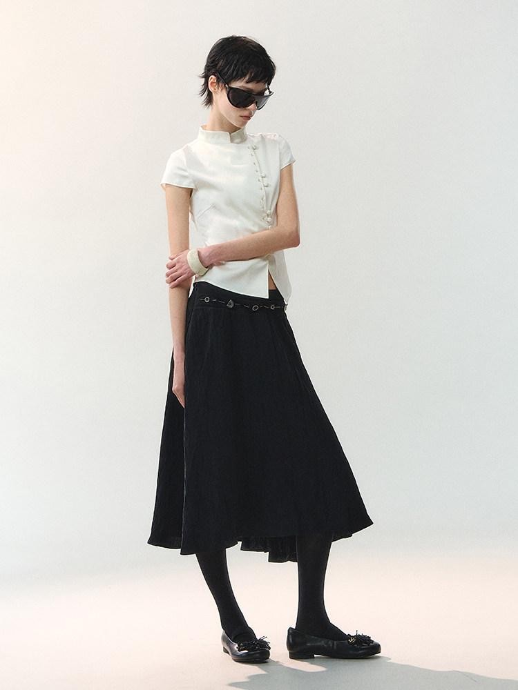 AnnoMundi Deconstructed Hem Metal Button Hand Sewn Women&