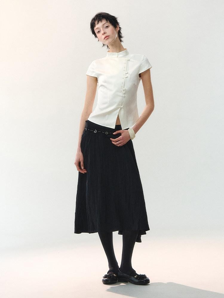 AnnoMundi Deconstructed Hem Metal Button Hand Sewn Women&