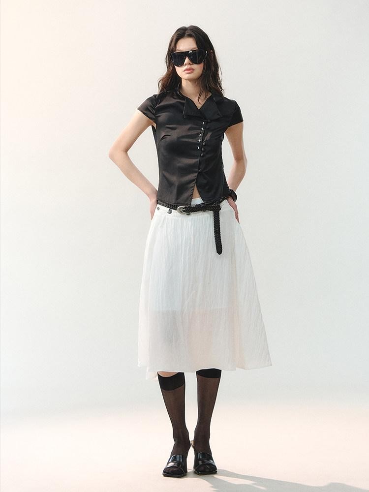 AnnoMundi Deconstructed Hem Metal Button Hand Sewn Women&
