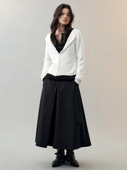 AnnoMundi Deconstructed Overlap Waist Midi Skirt Skirt