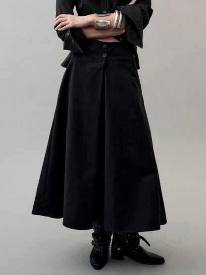 AnnoMundi Deconstructed Overlap Waist Midi Skirt Skirt