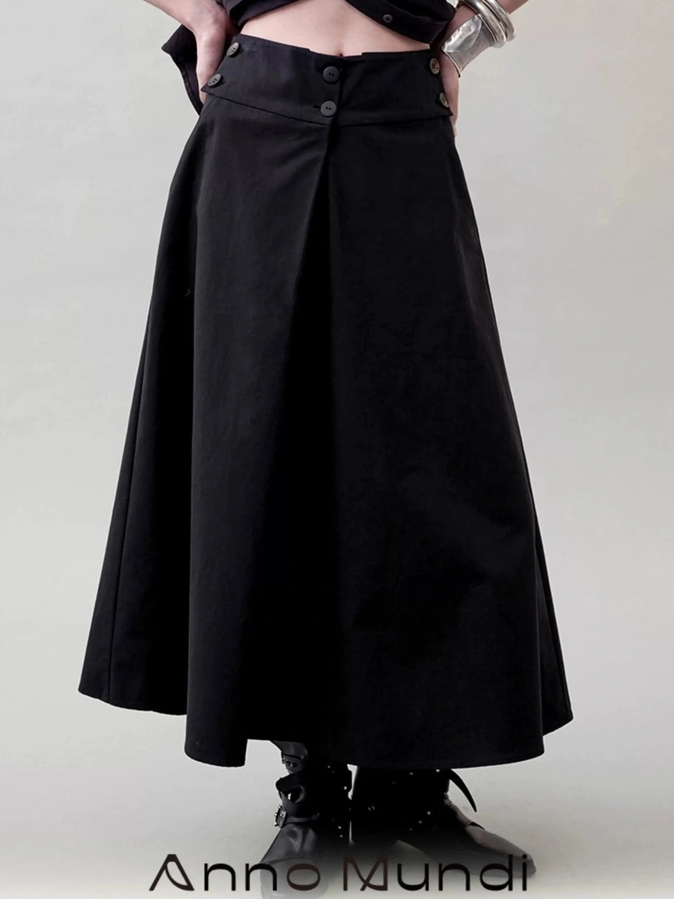 AnnoMundi Deconstructed Overlap Waist Midi Skirt Skirt