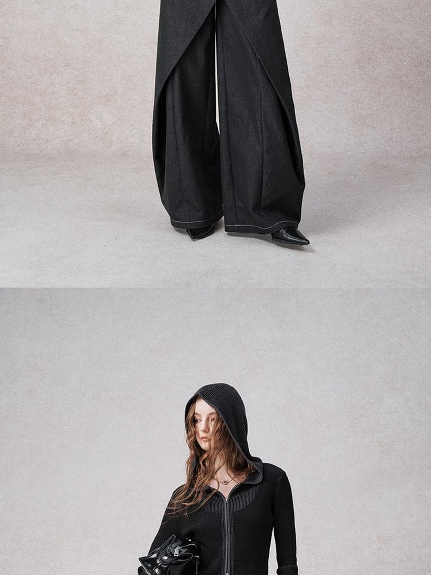 AnnoMundi Deconstructed Overlapping Placket Wide Leg Jeans