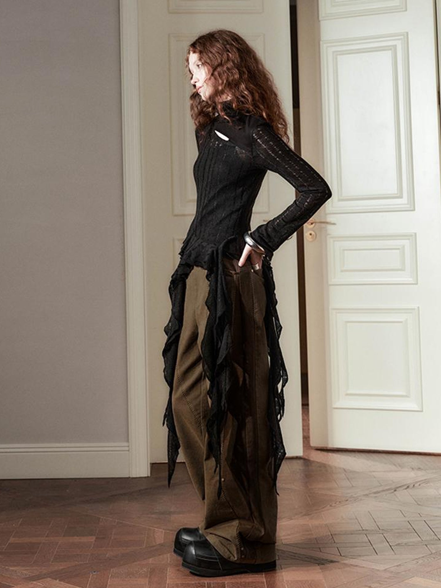 AnnoMundi Deconstructed Relaxed Wide Leg Trousers