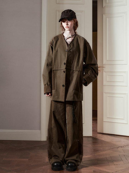 AnnoMundi Deconstructed Relaxed Wide Leg Trousers