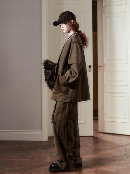AnnoMundi Deconstructed Relaxed Wide Leg Trousers